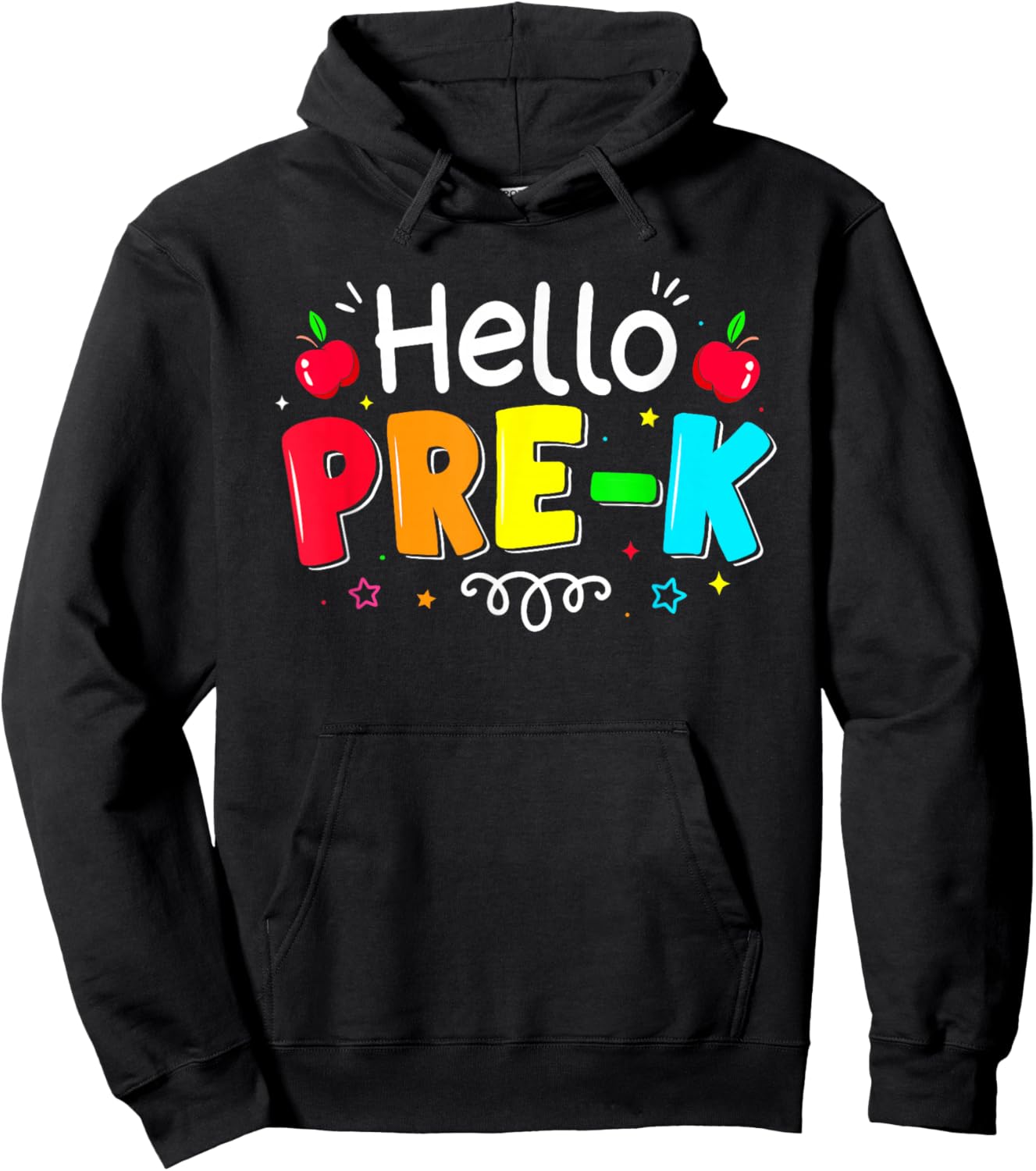 Hello Preschool Boy Girl Teacher Back to School Pre-k Hoodie - Hoodie | Black