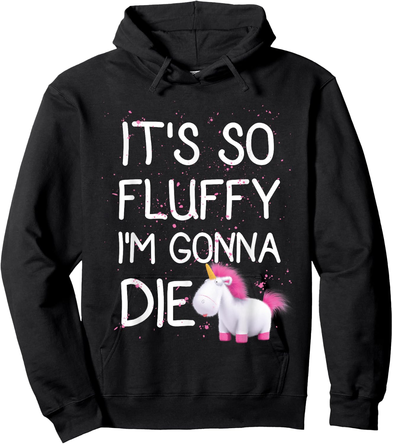 Despicable Me Minions It's So Fluffy Unicorn Graphic Hoodie - Hoodie | Black