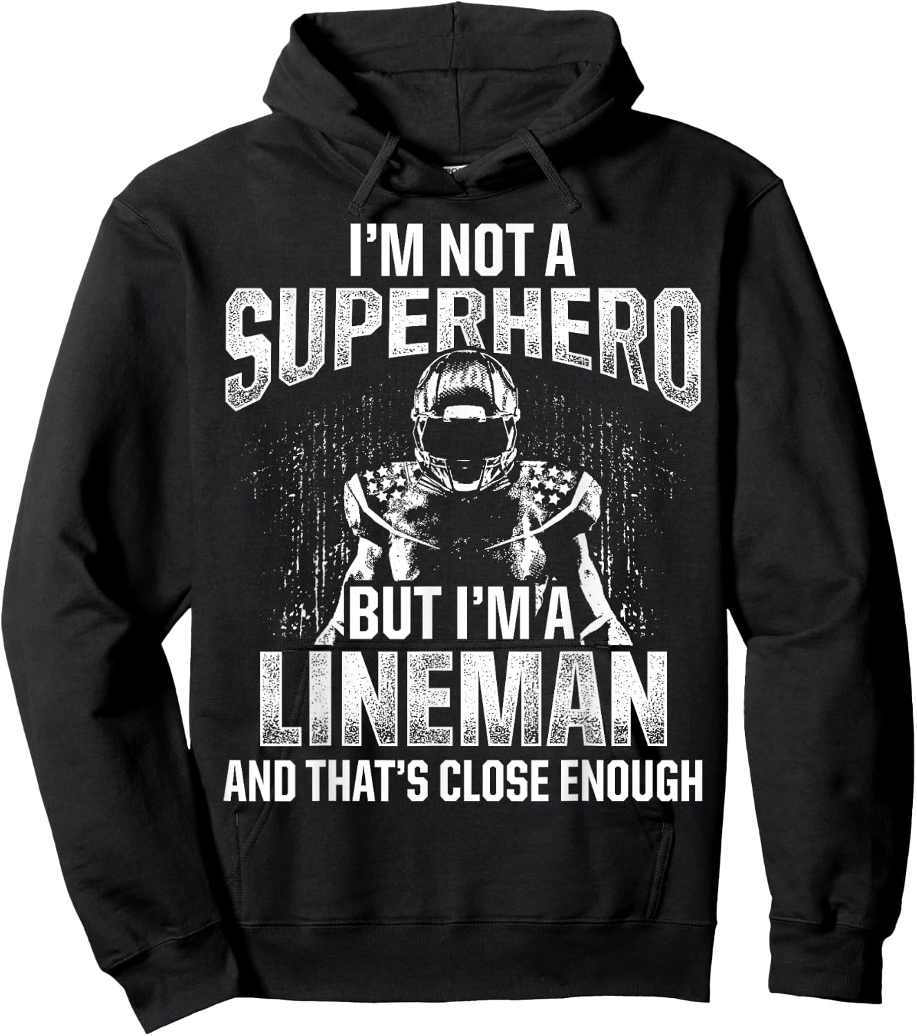 Football Lineman Hero Offensive Defensive Player Hoodie - Hoodie | Black