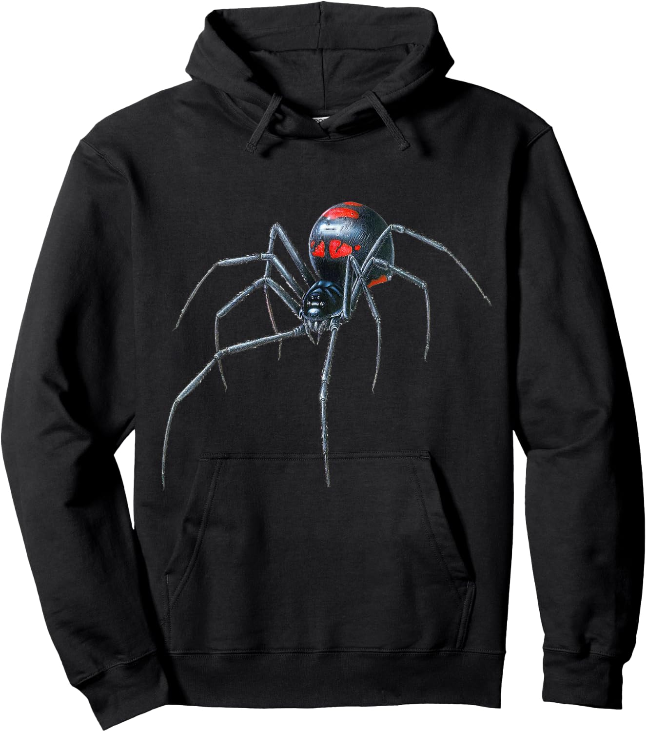 Scary looking Redback spider for Halloween! Hoodie - Hoodie | Black