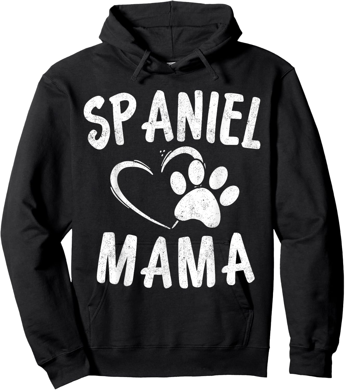 Fun Spaniel Mama Dog Lover English Cocker Spaniels Mom Women Girls Kids Hoodie - Hoodie | Black