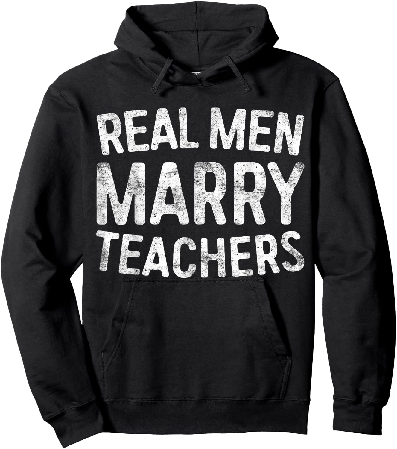 Real Men Marry Teachers Shirt Men Teacher Husband Hoodie - Hoodie | Black