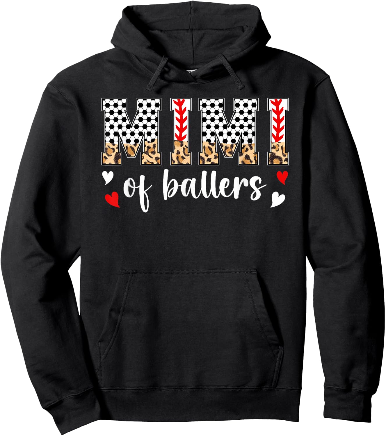 Mimi Of Ballers Baseball Soccer Mimi Grandma Hoodie - Hoodie | Black