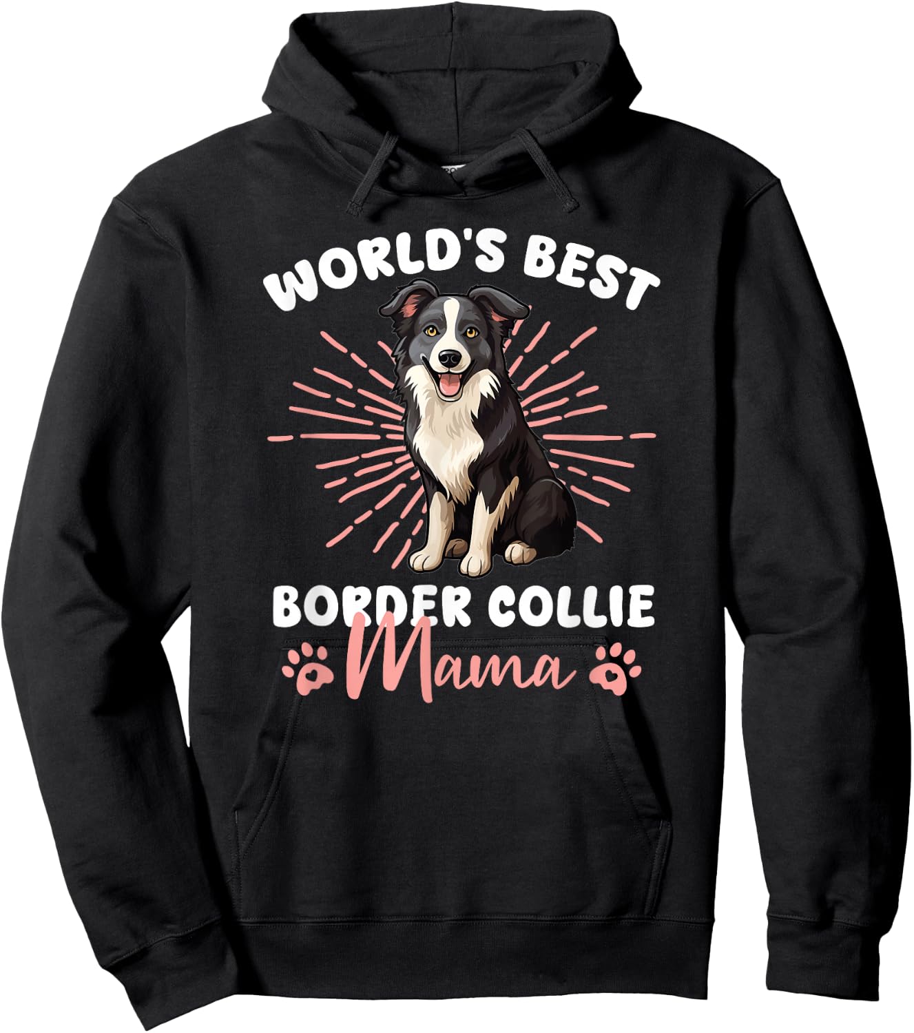 Border Collie Dog World's Best Border Collie Mama Hoodie - Hoodie | Black