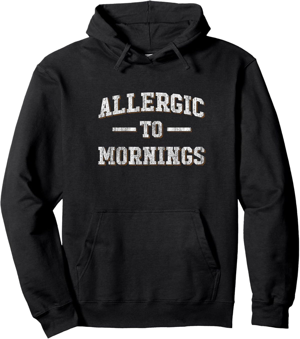 Allergic To Mornings T Shirt - Not A Morning Person Funny Hoodie - Hoodie | Black