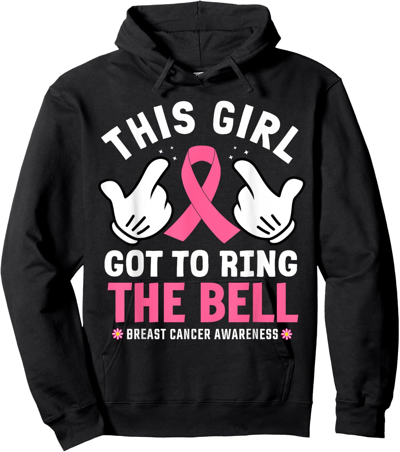 This Girl Got To Ring The Bell Breast Cancer Awareness Hoodie - Hoodie | Black