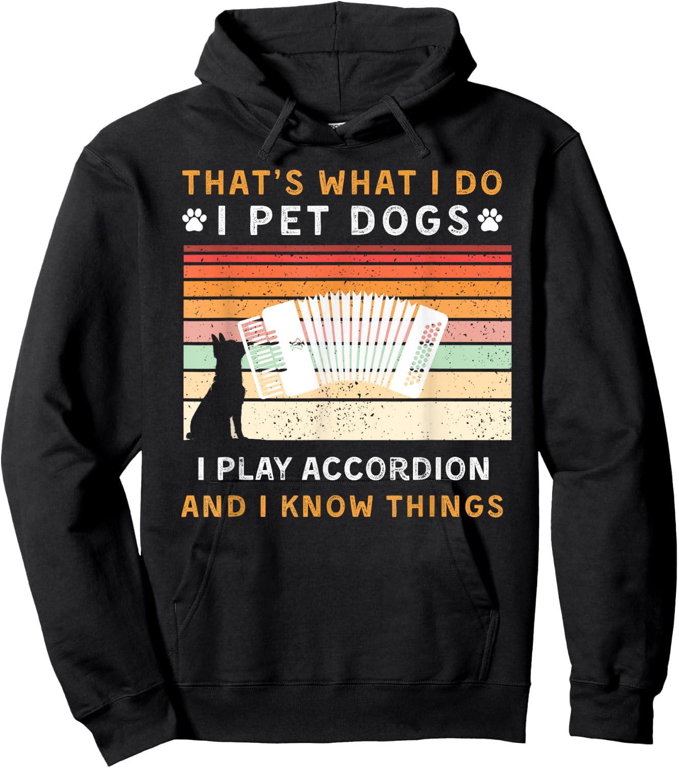 Pet Dogs Play Accordion Know Things Funny Hoodie - Hoodie | Black