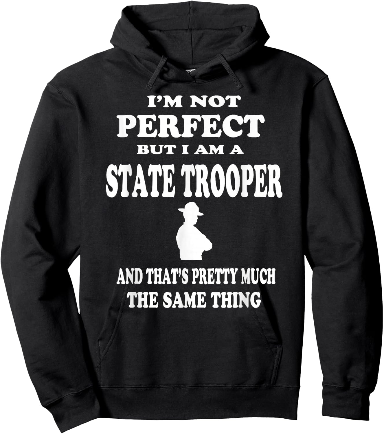 State Trooper Policeman Law Officer T Shirt Gift Hoodie - Hoodie | Black