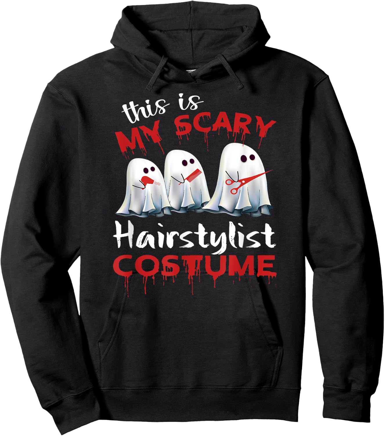 This Is My Scary Hairstylist Costume Halloween Hoodie - Hoodie | Black