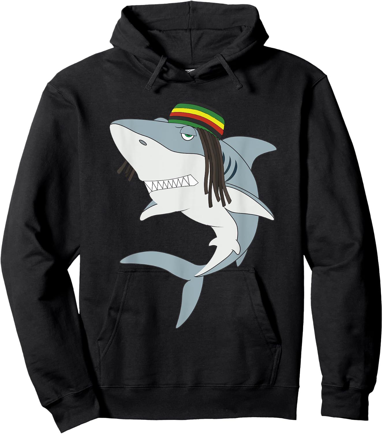 Funny Reggae Shark Reggae Shirt Hoodie - Hoodie | Black