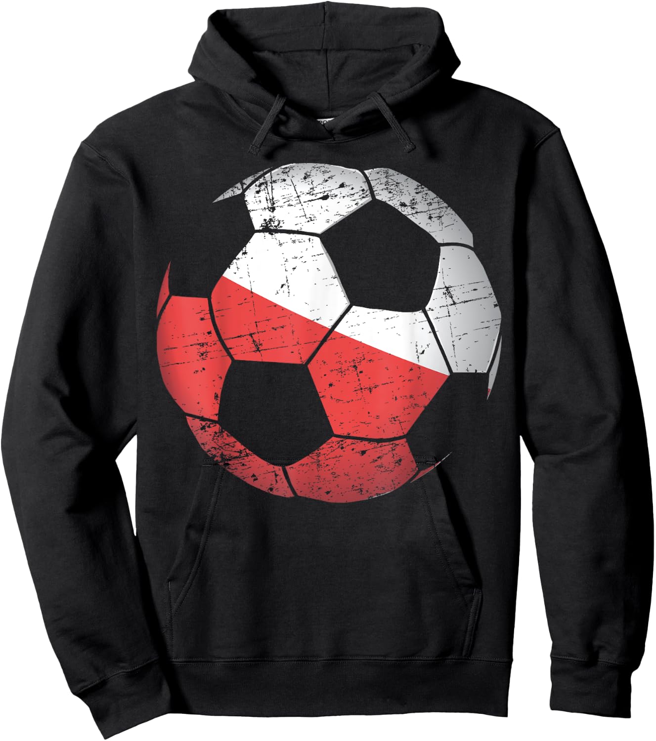 Poland Soccer Ball Flag Jersey Shirt - Polish Football Gift Hoodie - Hoodie | Black