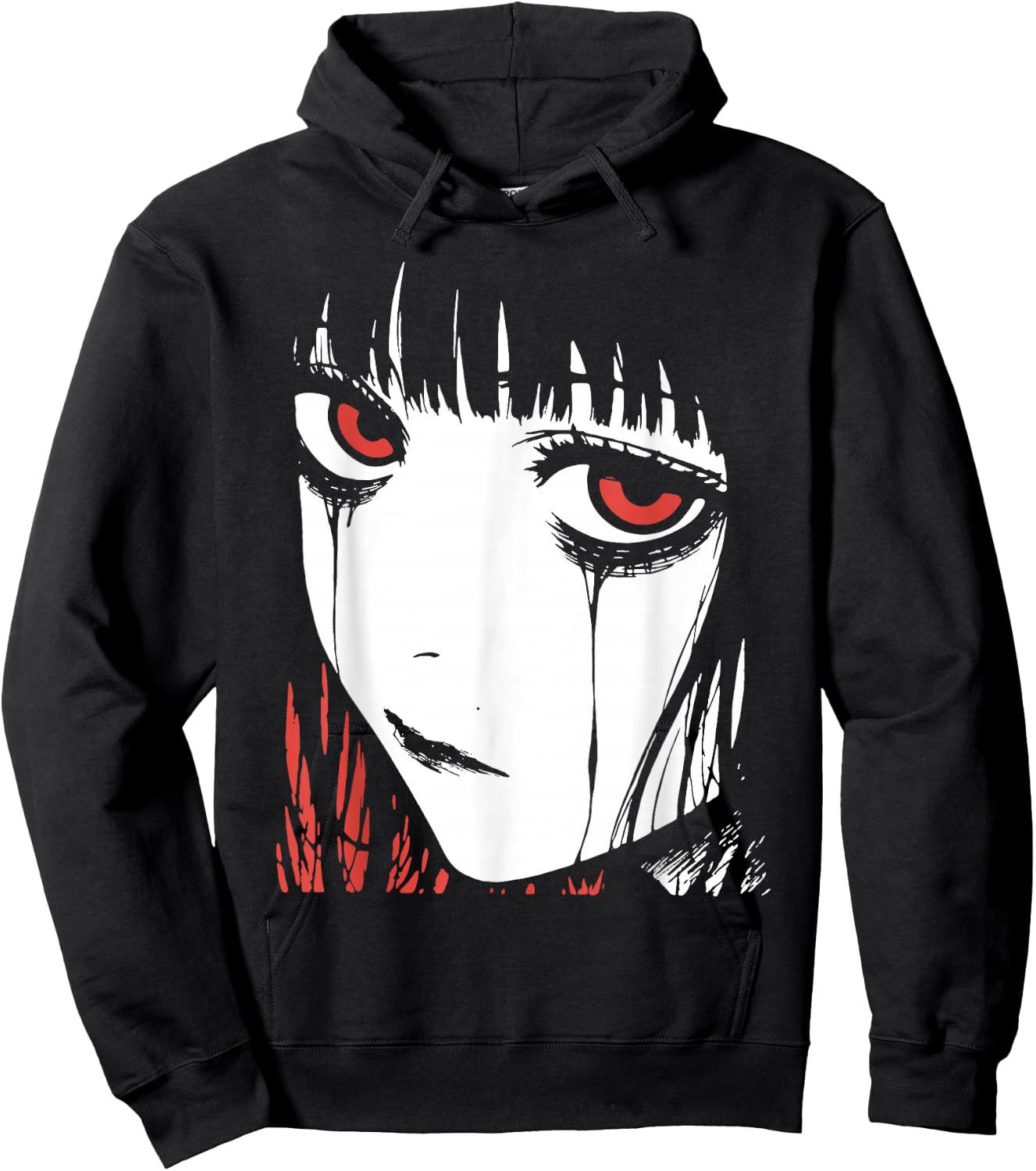 Horror Anime Manga | Japan Japanese Creepy Kawaii Goth Hoodie - Hoodie | Black