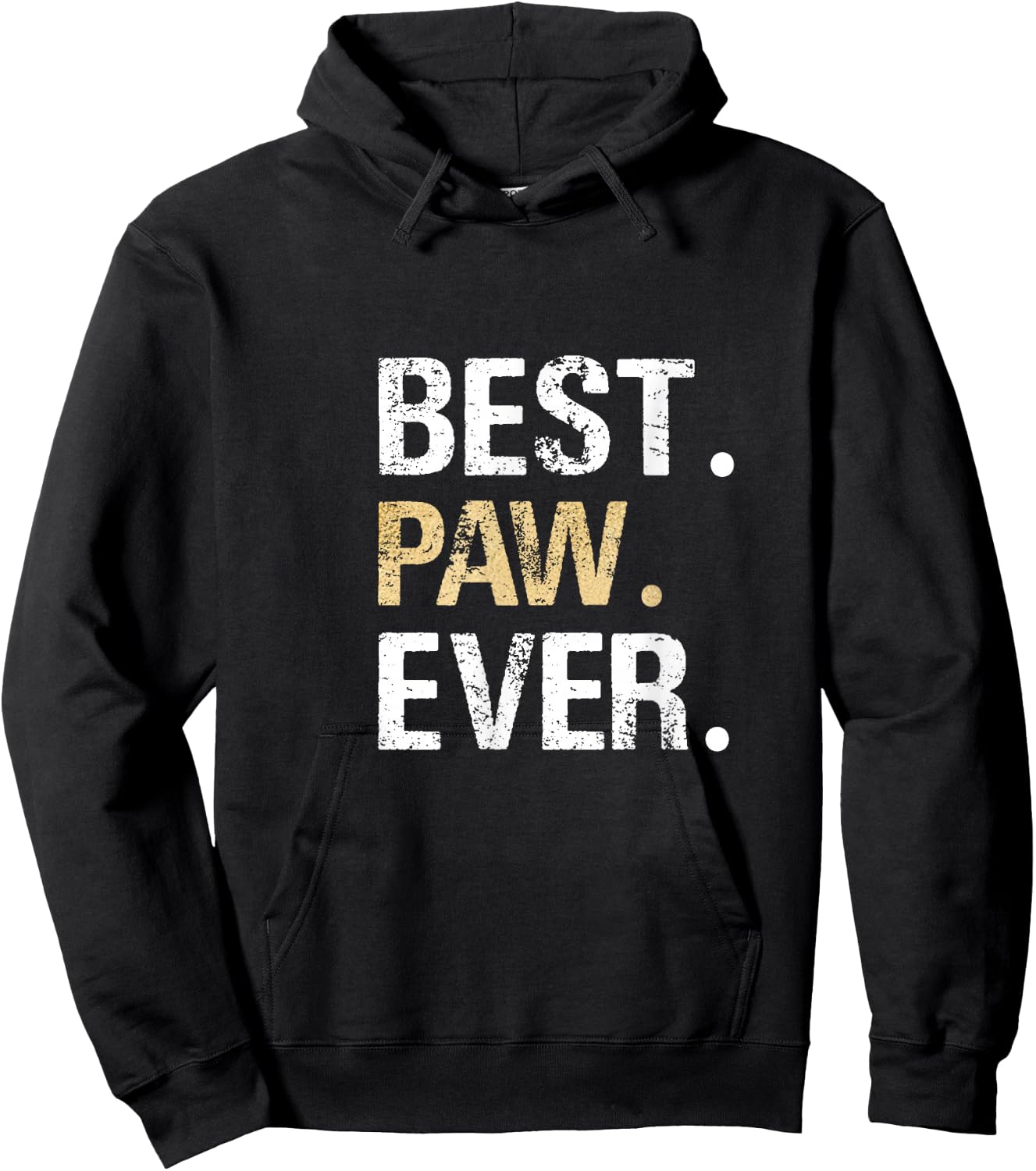 Paw Gift from Granddaughter Grandson Best Paw Ever Hoodie - Hoodie | Black