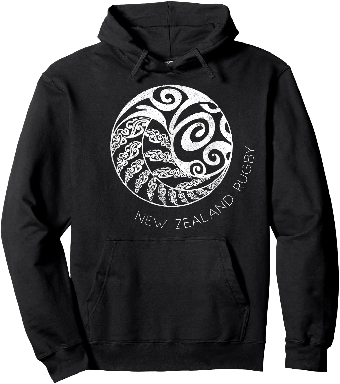 New Zealand Rugby Maori Inspired Kiwi & Silver Fern+ Hoodie - Hoodie | Black
