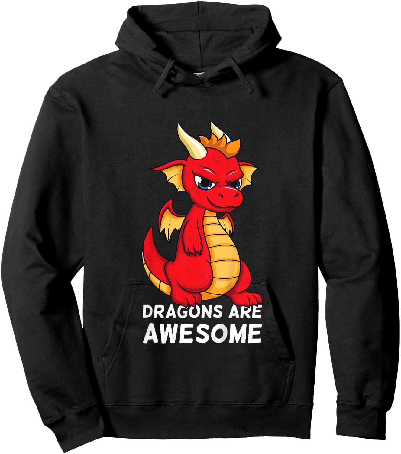 Dragons Are Awesome Cute Red Dragon For Boys And Girls Hoodie - Hoodie | Black