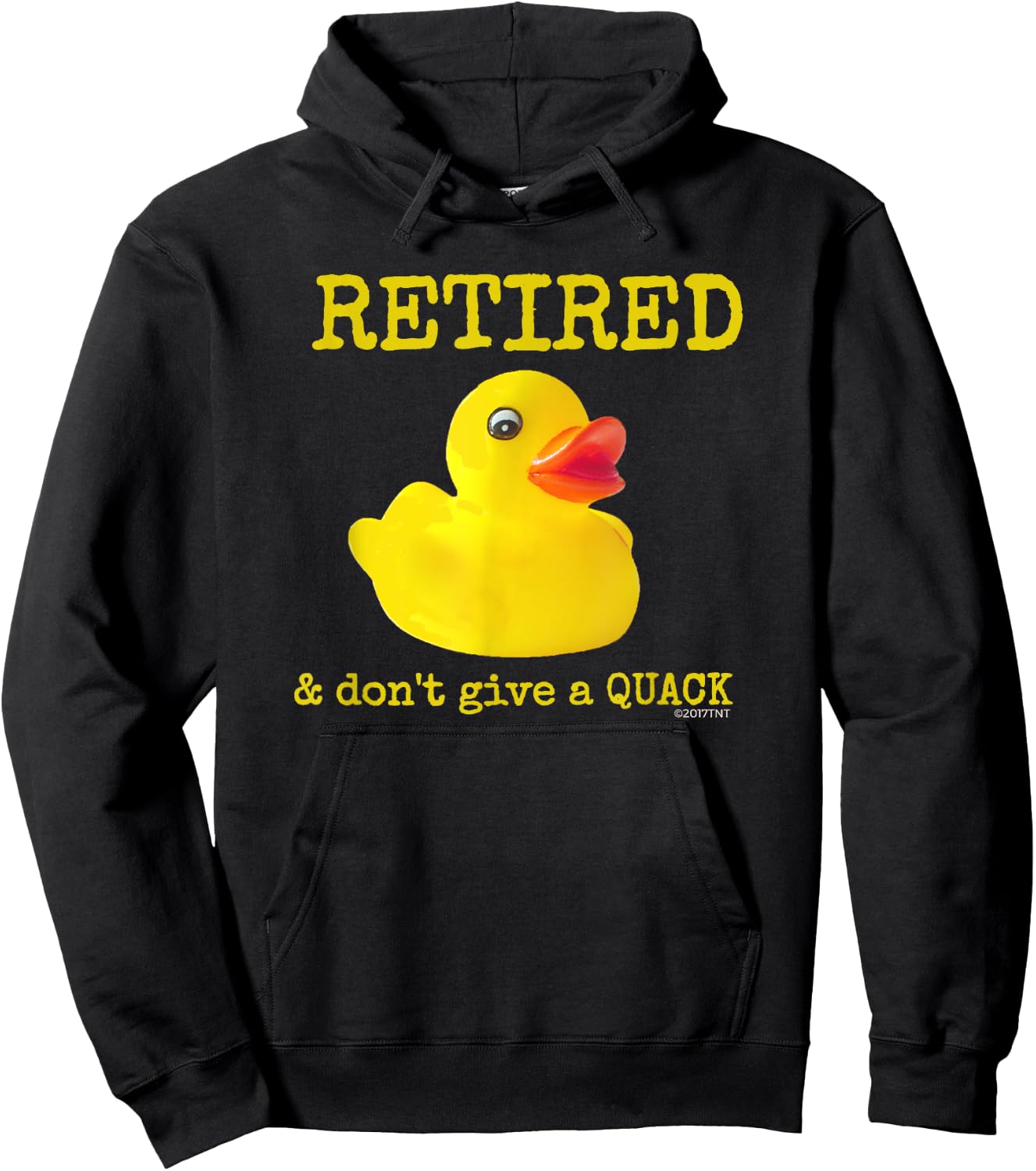 Retirement Funny Retired I Don't Give a Quack Rubber Ducky Hoodie - Hoodie | Black