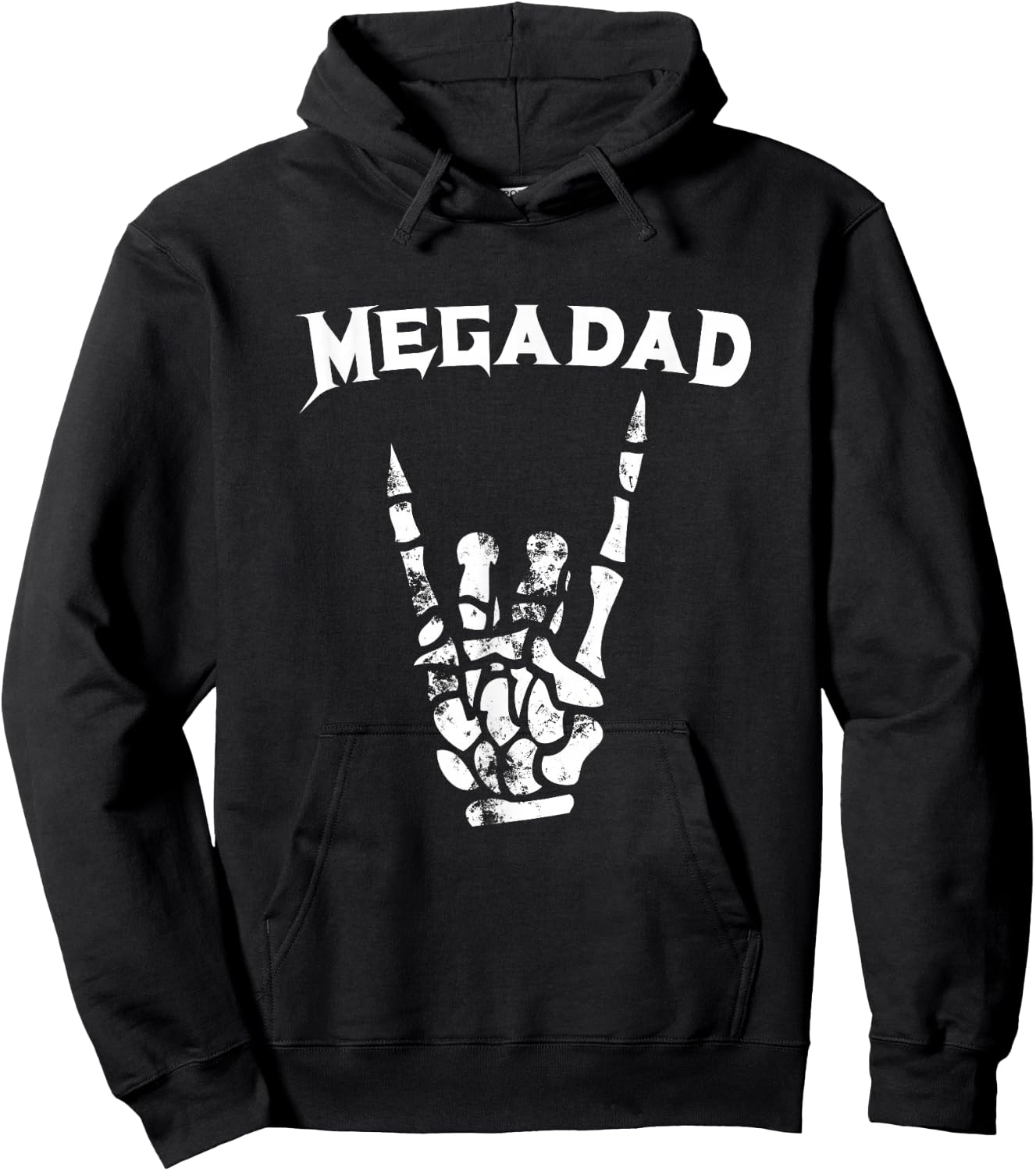 Megadad Rock Heavy Metal Guitar Dad Hoodie - Hoodie | Black