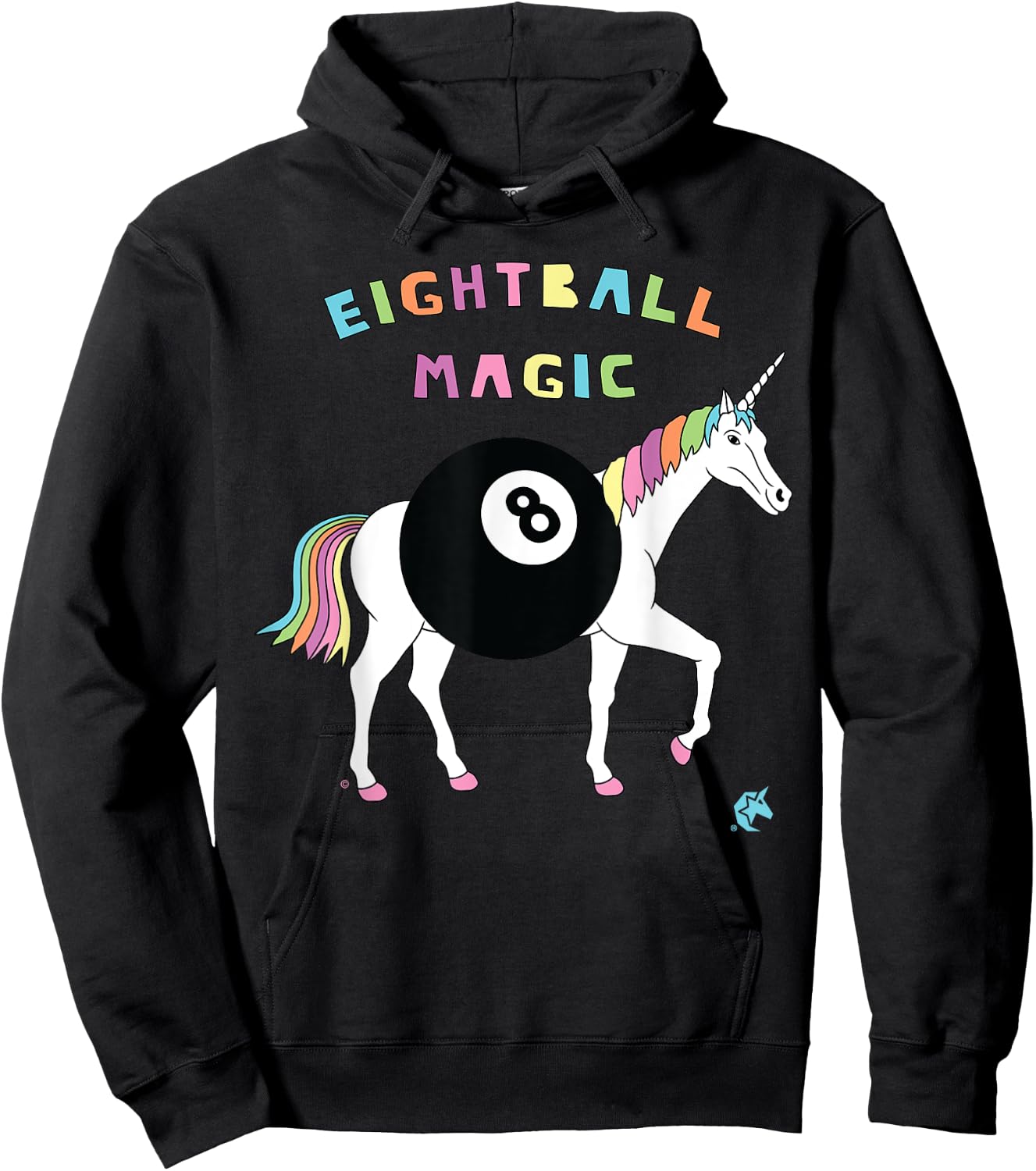 Eight ball Magic Unicorn Hoodie - Hoodie | Black