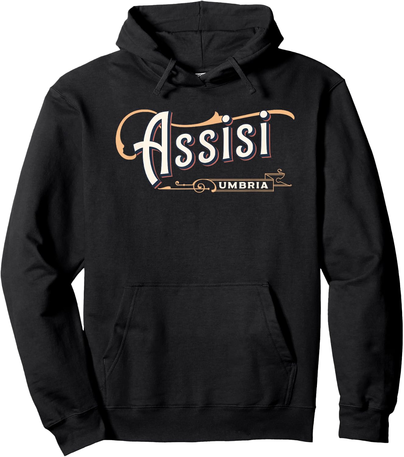 Assisi Umbria Italian Vacation Hoodie - Hoodie | Black