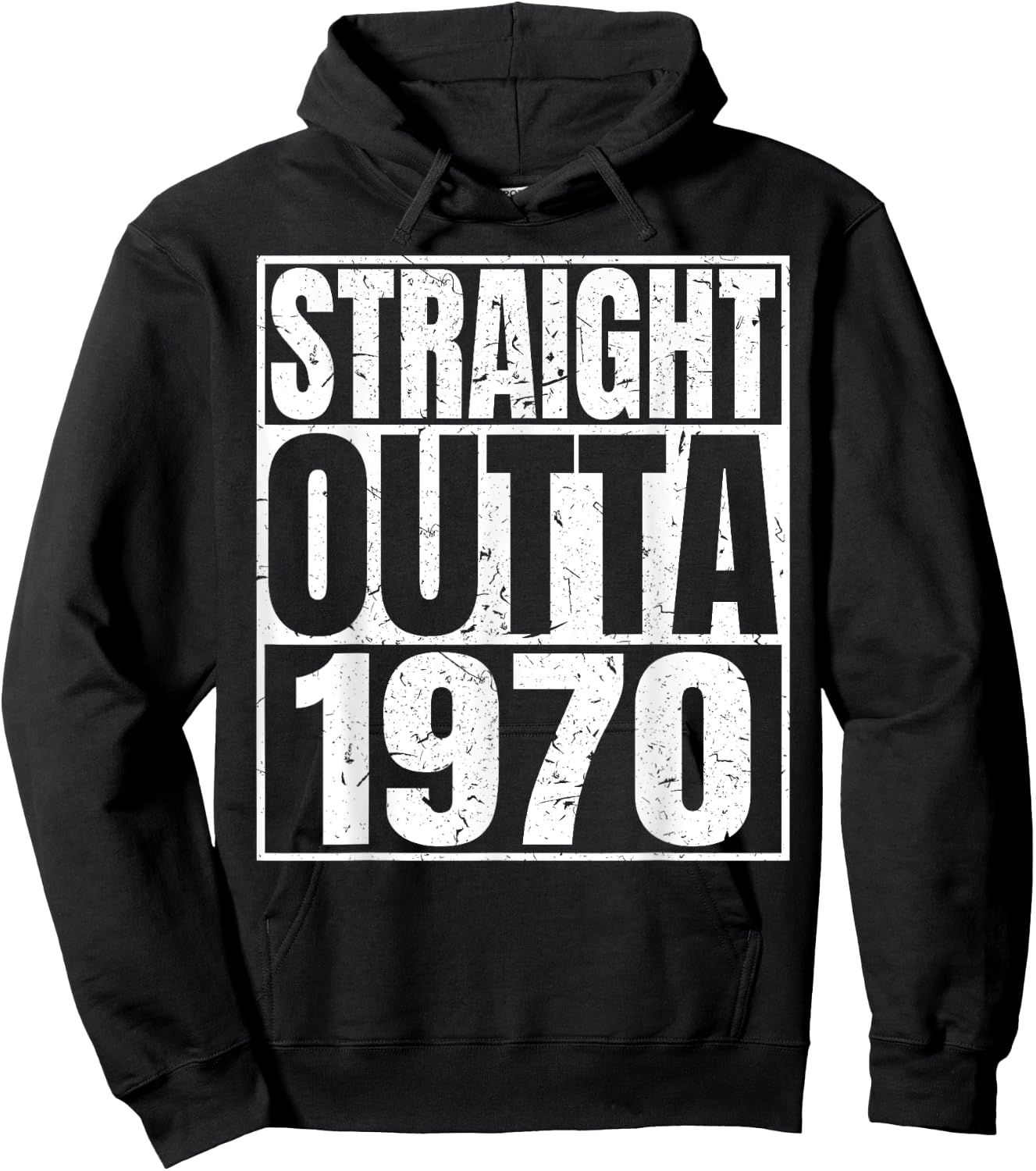 Straight Outta 1970 Retro Birthday Idea Born In 1970 Vintage Hoodie - Hoodie | Black