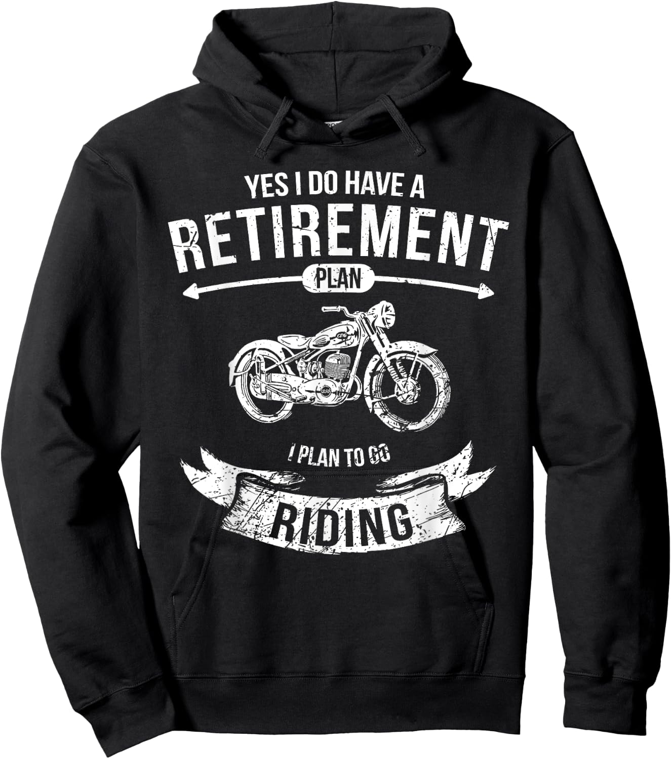 Retirement Plan Riding Motorcycle Biker Ride Riders Hoodie - Hoodie | Black