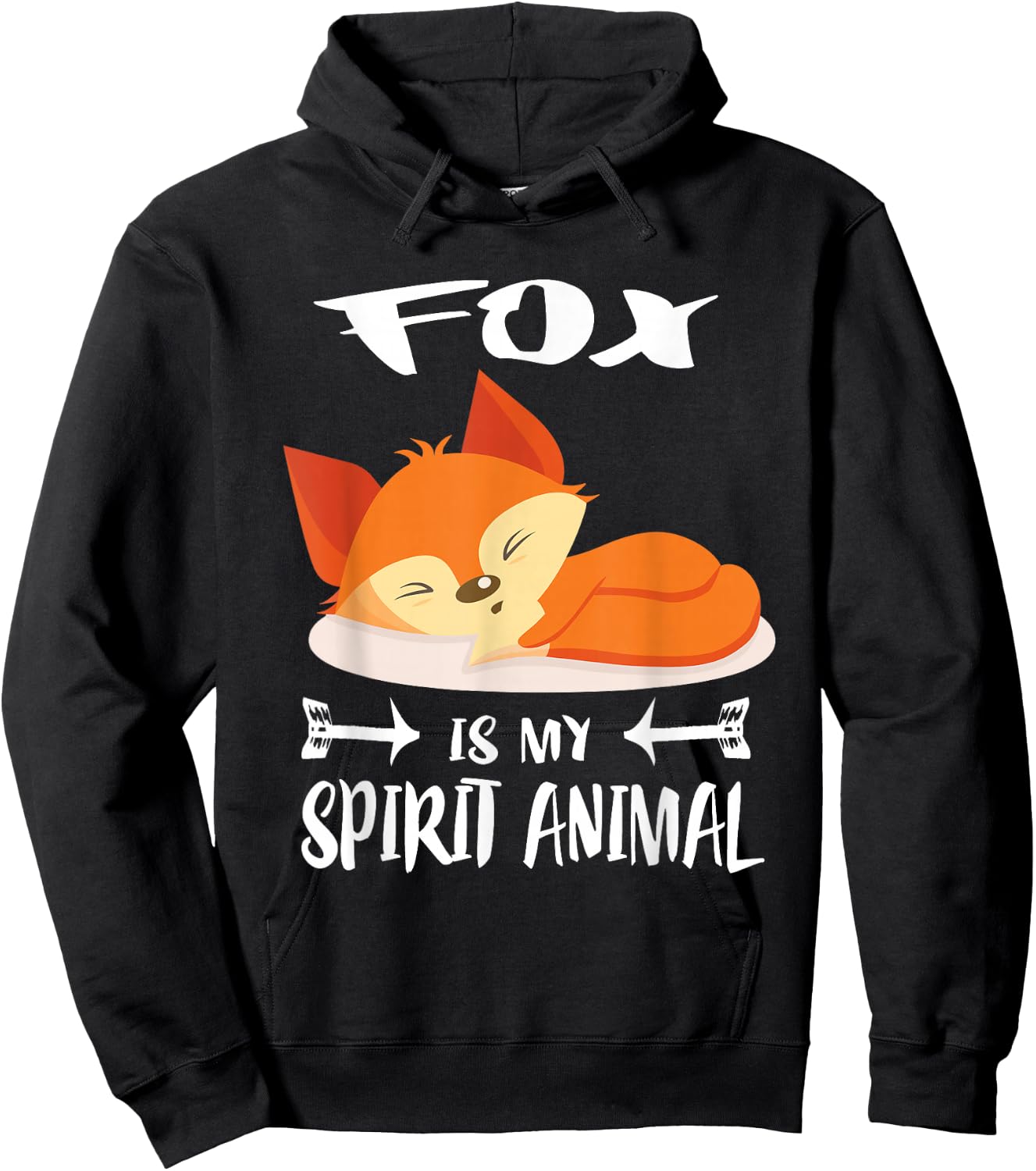 Fox Is My Spirit Animal Funny Gift Hoodie - Hoodie | Black
