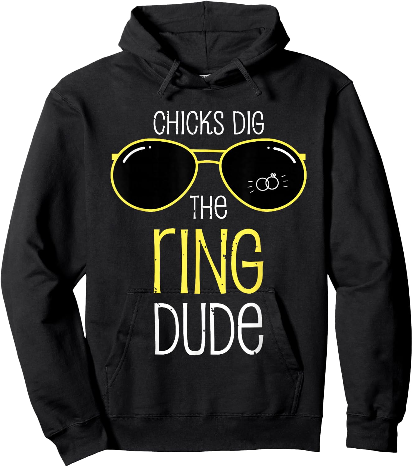 Chicks dig the ring dude funny Wedding ring bearer boys gift Hoodie - Hoodie | Black