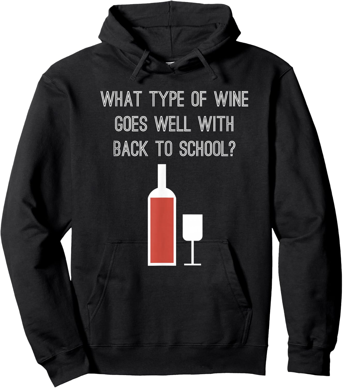 Funny Back To School Shirt For Wine Moms and Teachers Hoodie - Hoodie | Black