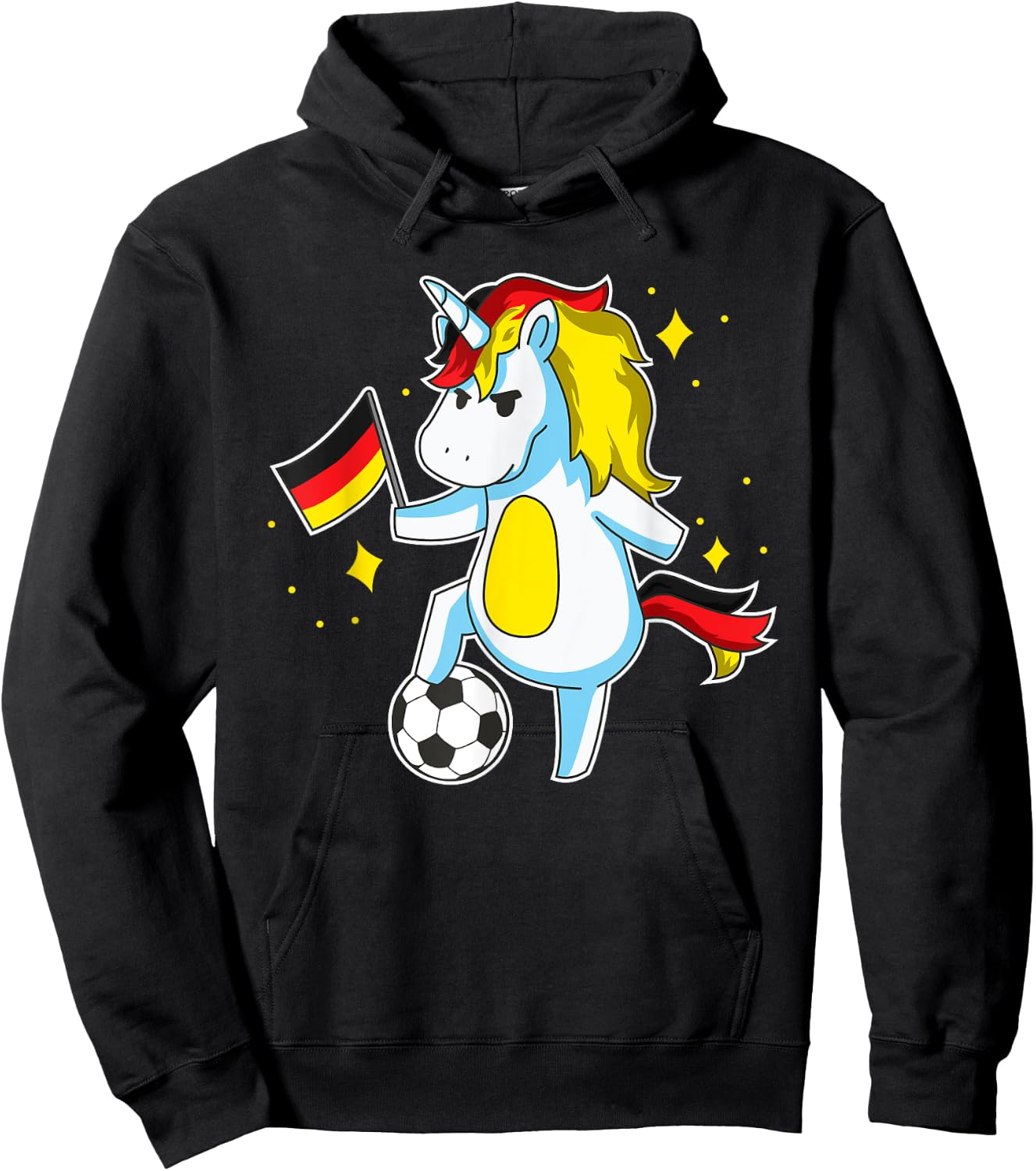 Soccer Unicorn German Jersey Design Germany Football Gift Hoodie - Hoodie | Black