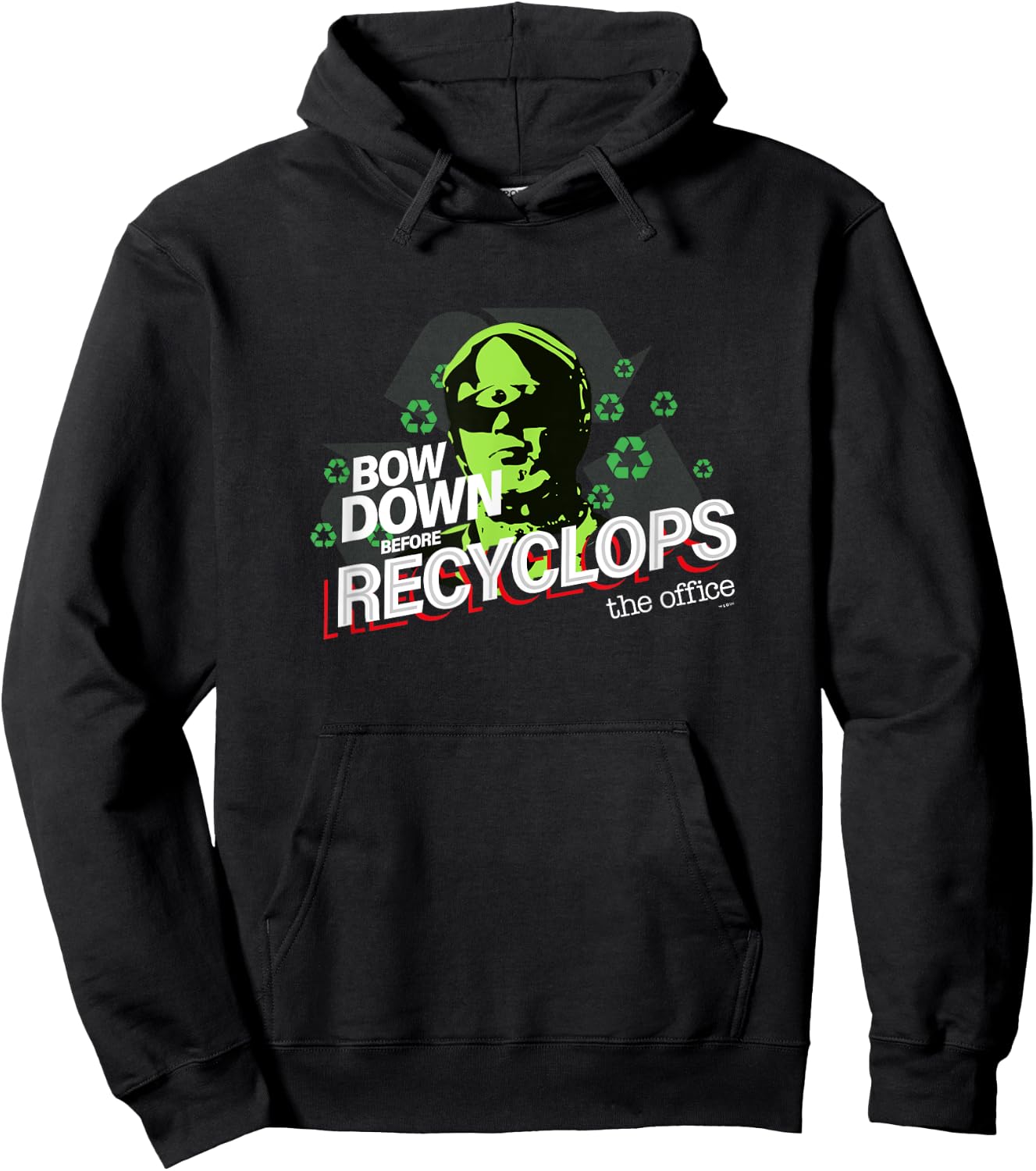 The Office Dwight Schrute Bow Down Before Recyclops Hoodie - Hoodie | Black