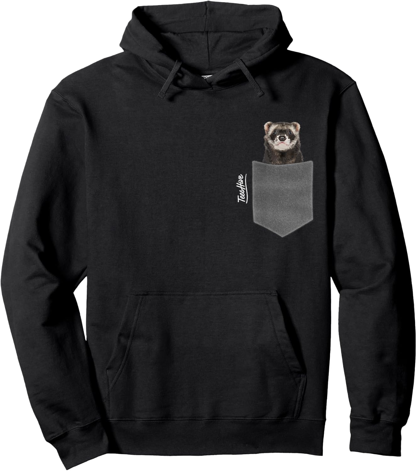 Ferret In Pocket - Men Ferret Hoodie - Hoodie | Black