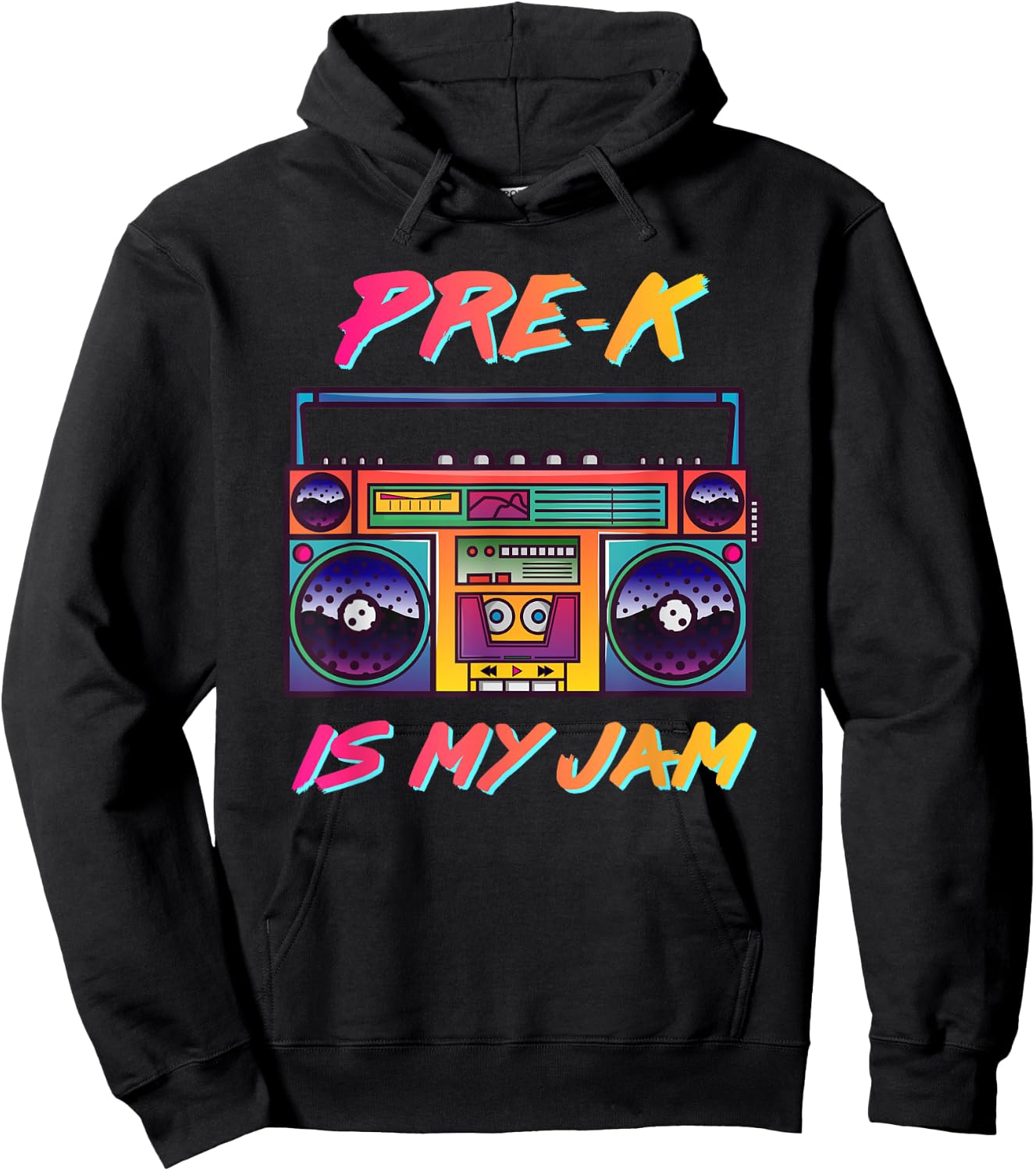 Pre-K Teacher Retro 80's 90's Back To School Women Hoodie - Hoodie | Black