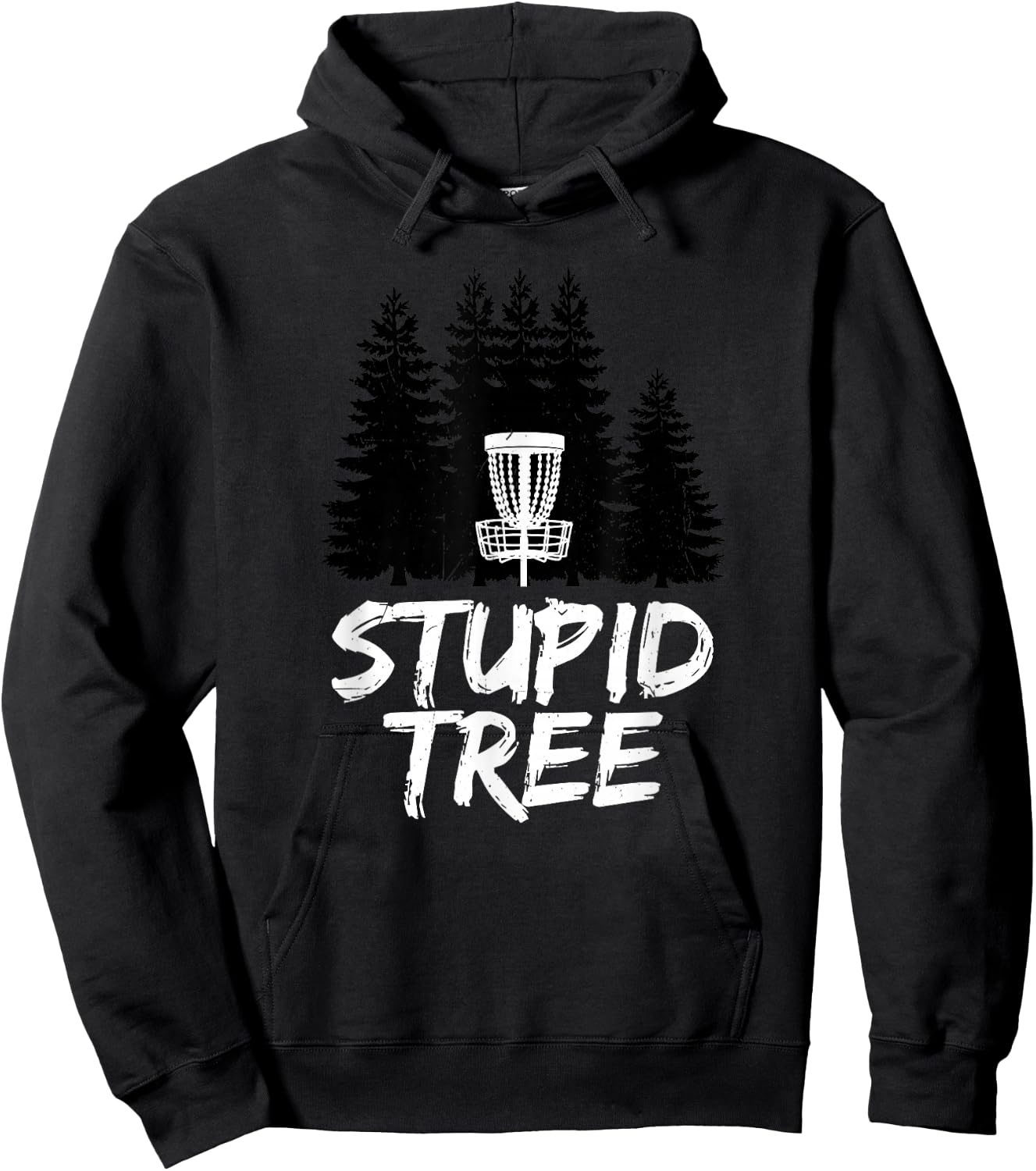 Stupid Tree Disc Golf T Shirt Funny Frisbee Golf Shirt Hoodie - Hoodie | Black