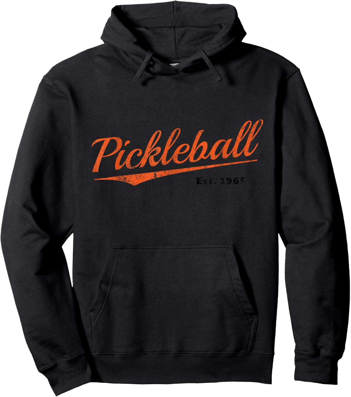 Retro Pickleball Est 1965 Design, Pickleball Hoodie - Hoodie | Black