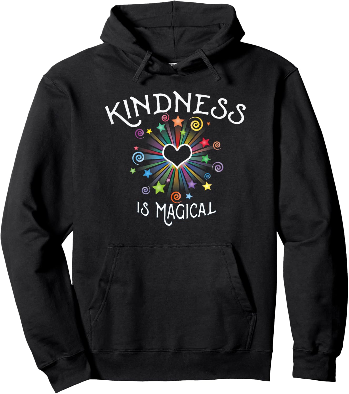Be Kind KINDNESS is Magical Motivational Positive Happy Hoodie - Hoodie | Black