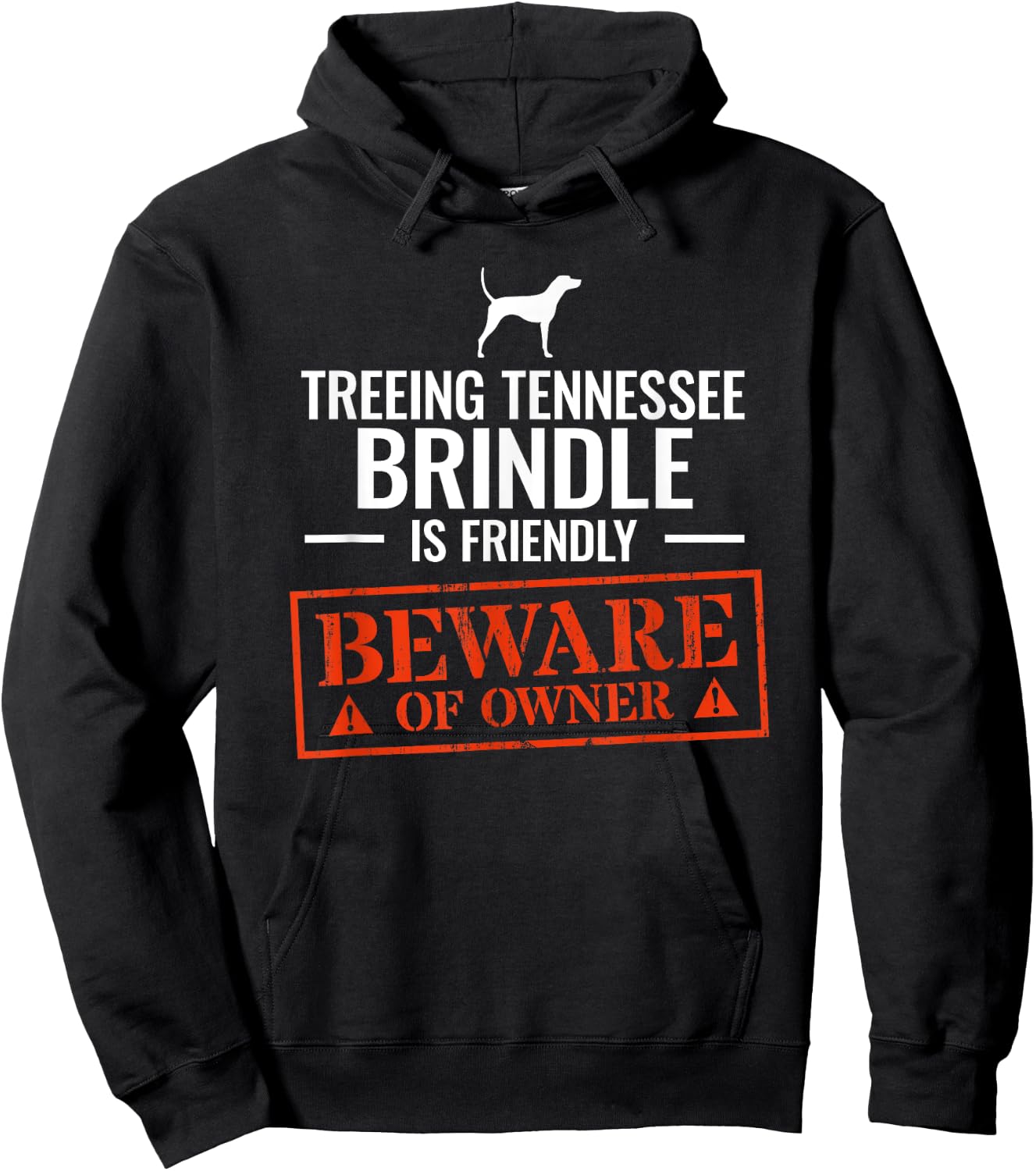 Funny Treeing Tennessee Brindle Dog Owner Dog Lover Men Women Hoodie - Hoodie | Black