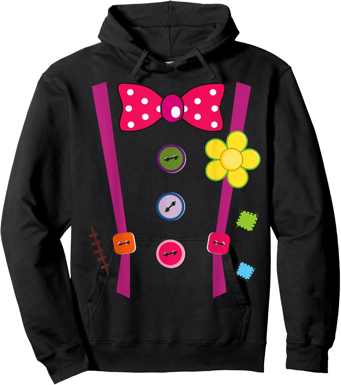 Halloween Clown DIY Costume Fun For Man Woman & Kids Hoodie - Hoodie | Black