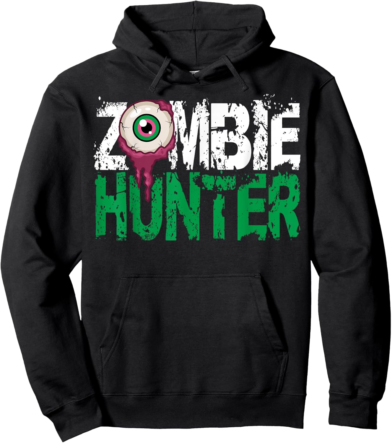 Zombie Hunter Halloween Shirt Cute with an Eye Hunting Gift Hoodie - Hoodie | Black