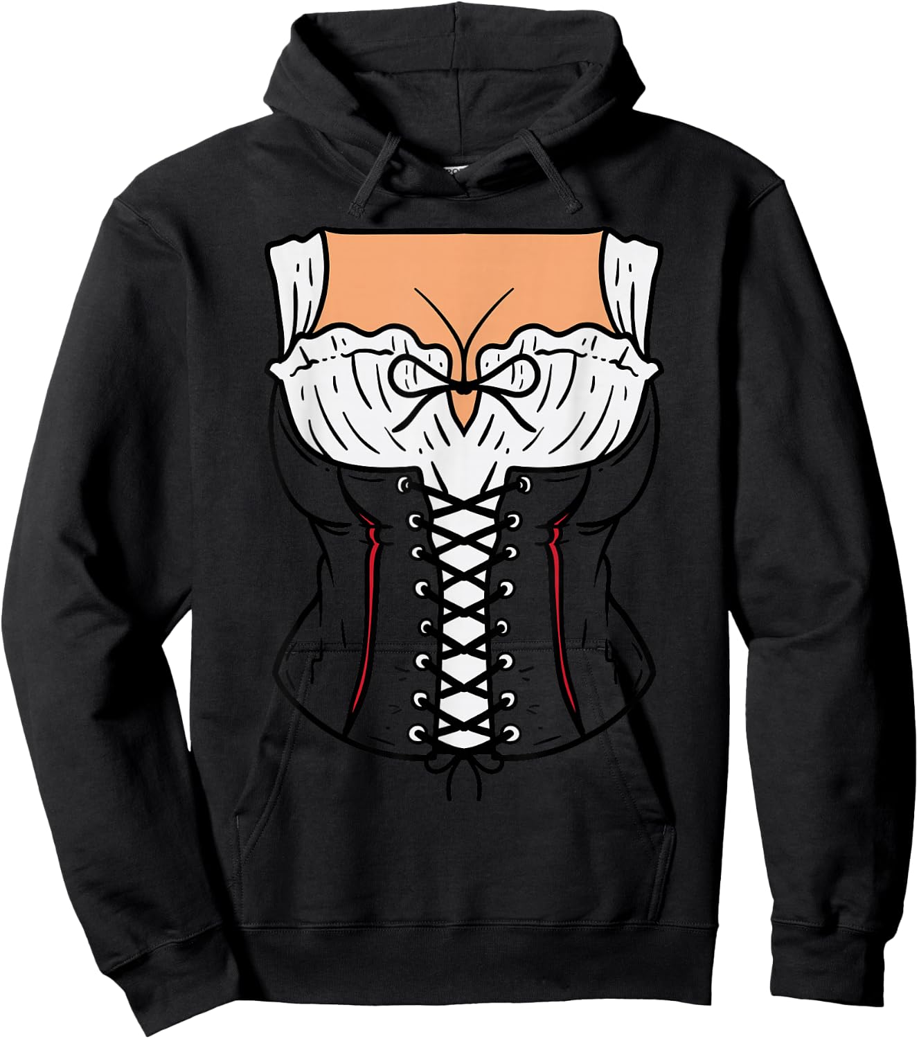 Dirndl Dress Costume DIY Easy Lazy Halloween Oktoberfest Hoodie - Hoodie | Black