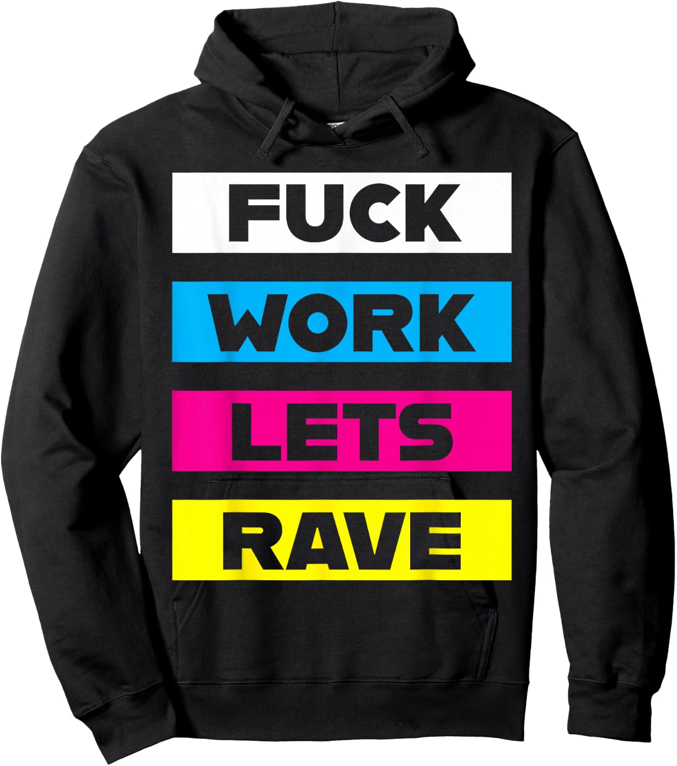 Funny Rave Gear Trippy EDM for Rave Festival Outfit Hoodie - Hoodie | Black