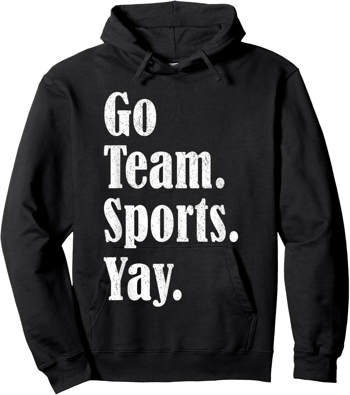 Vintage Go Team Sports Yay Funny Game Day Men Women Kids Hoodie - Hoodie | Black