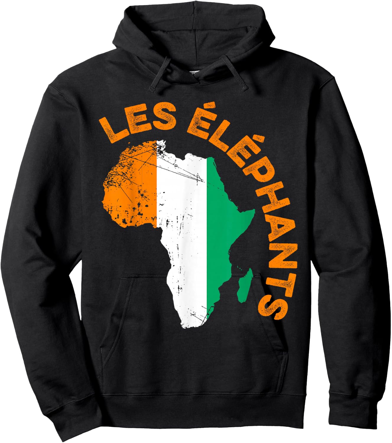 Les Elephants Cote d'Ivoire Soccer Hoodie - Hoodie | Black