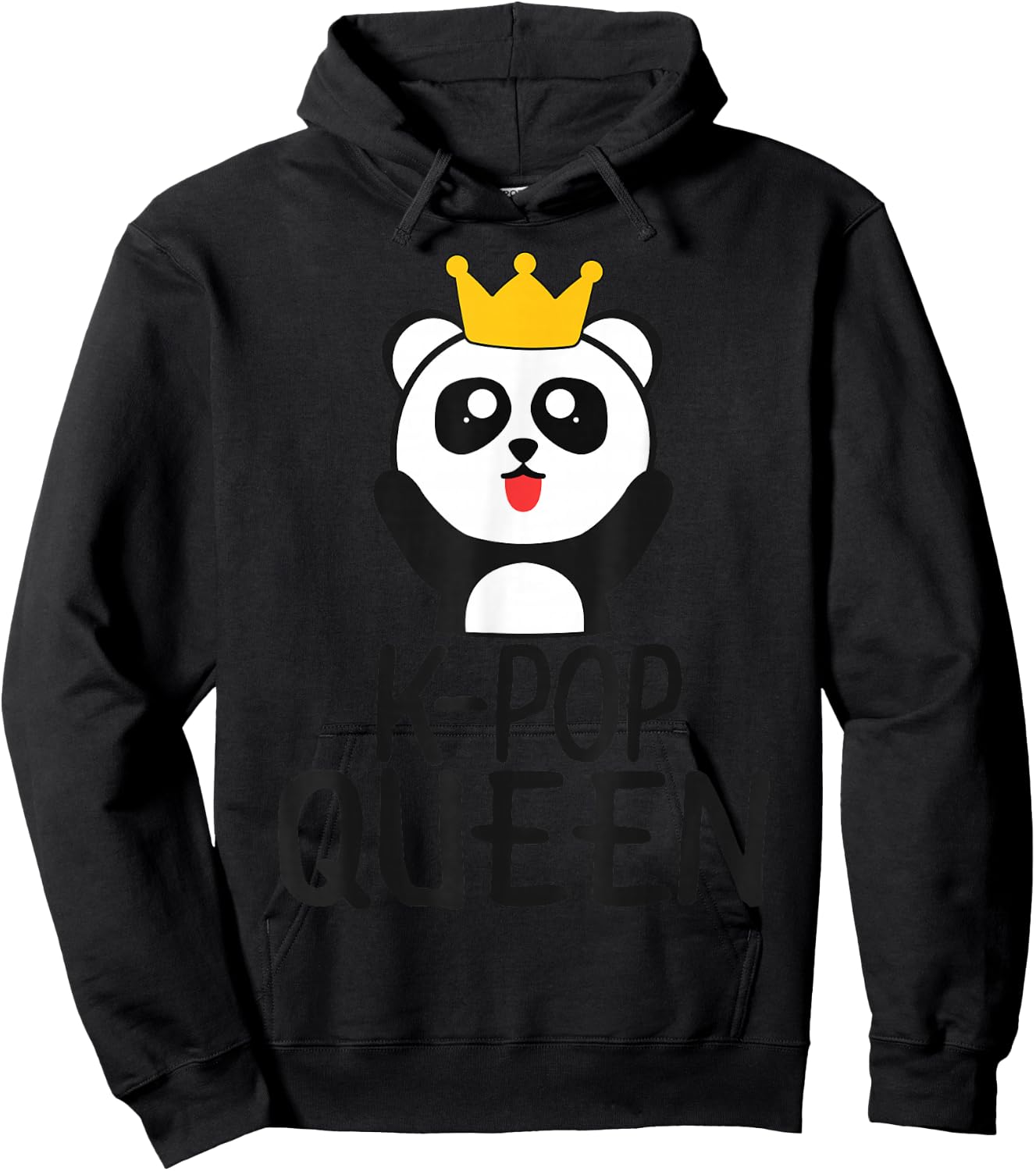 K-Pop Queen Cute Kawaii Panda Hoodie - Hoodie | Black