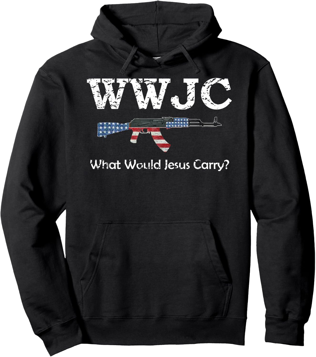 Funny "What Would Jesus Carry?" Pro Gun 2nd Amendment shirt Hoodie - Hoodie | Black