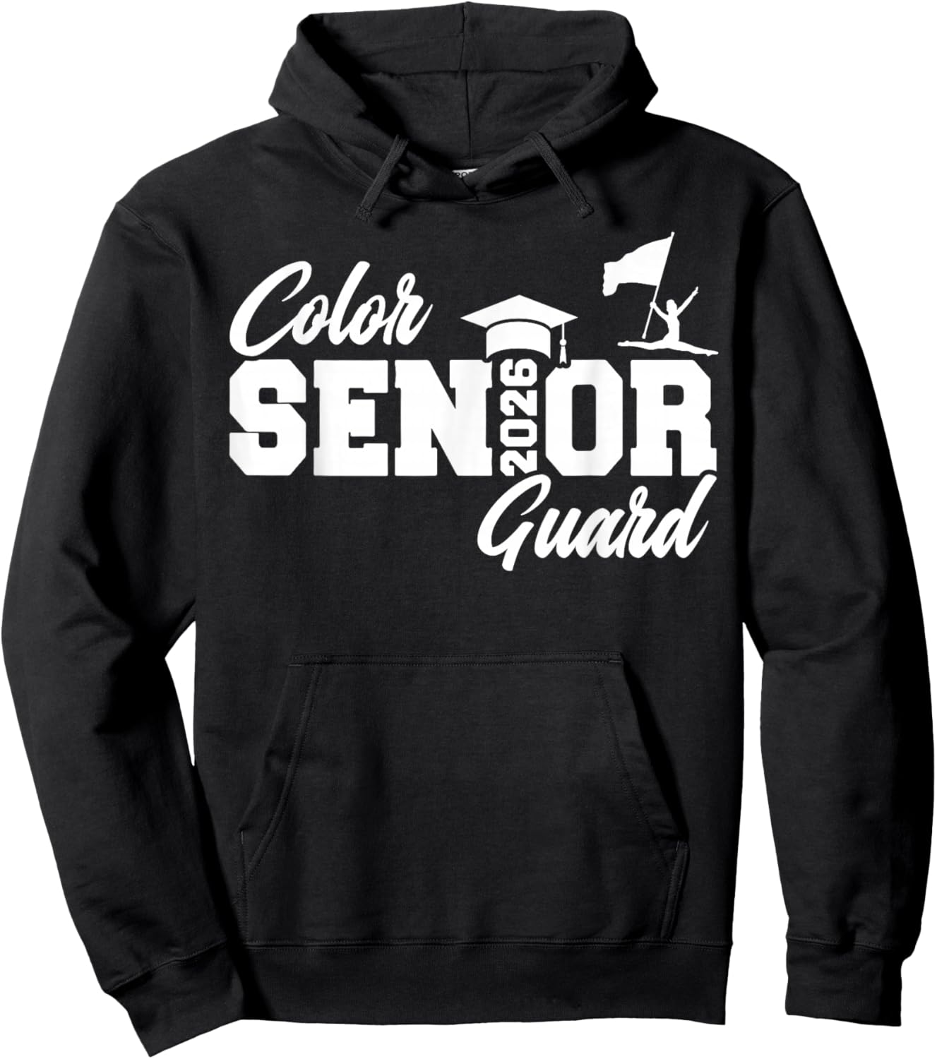 Color Guard Senior 2026 Class of 2026 Senior Color Guard Hoodie - Hoodie | Black