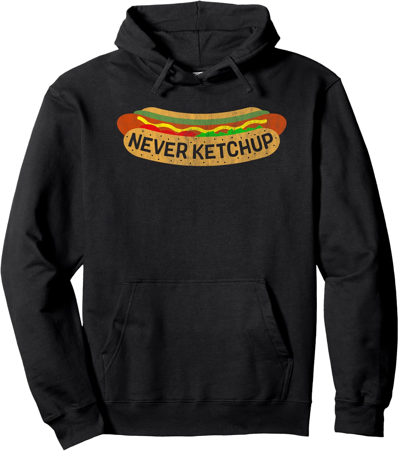 Never Ketchup on a Hot Dog Hoodie - Hoodie | Black