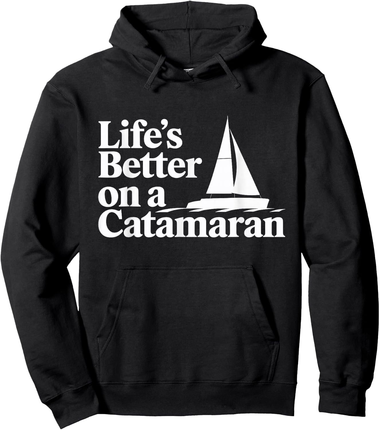 Catamaran Sailing Yachting Boating Ocean Explorer Maritime Hoodie - Hoodie | Black
