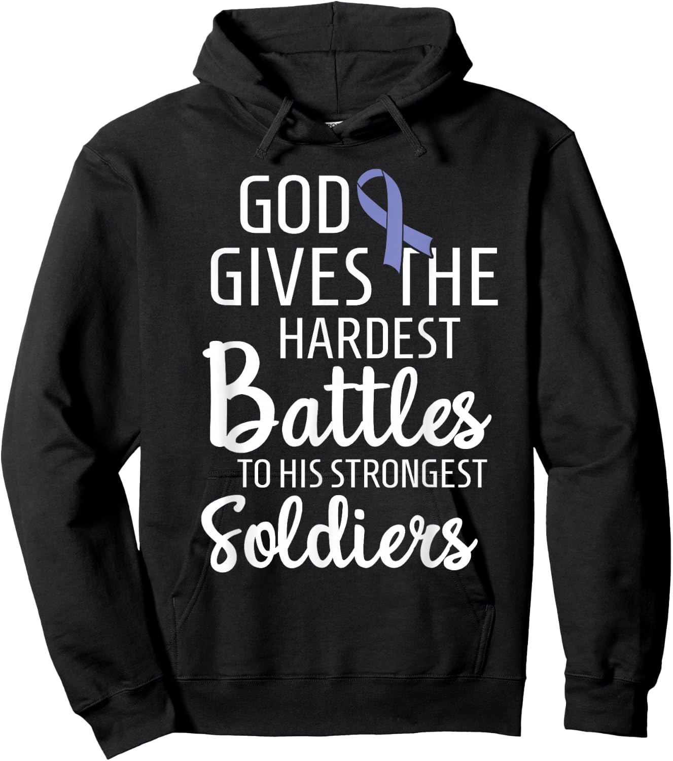 Stomach Cancer Fighter Survivor Periwinkle Ribbon Gift Hoodie - Hoodie | Black