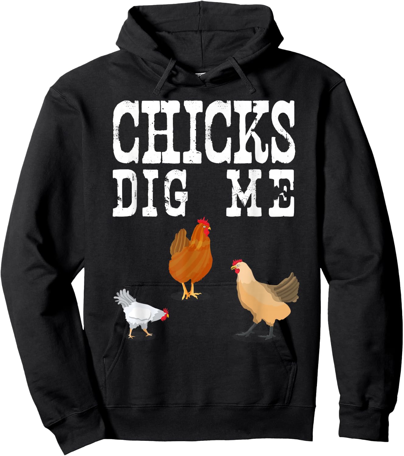 Chicken Farmer Shirt Funny Chicks Dig Me Farming Gift Hoodie - Hoodie | Black