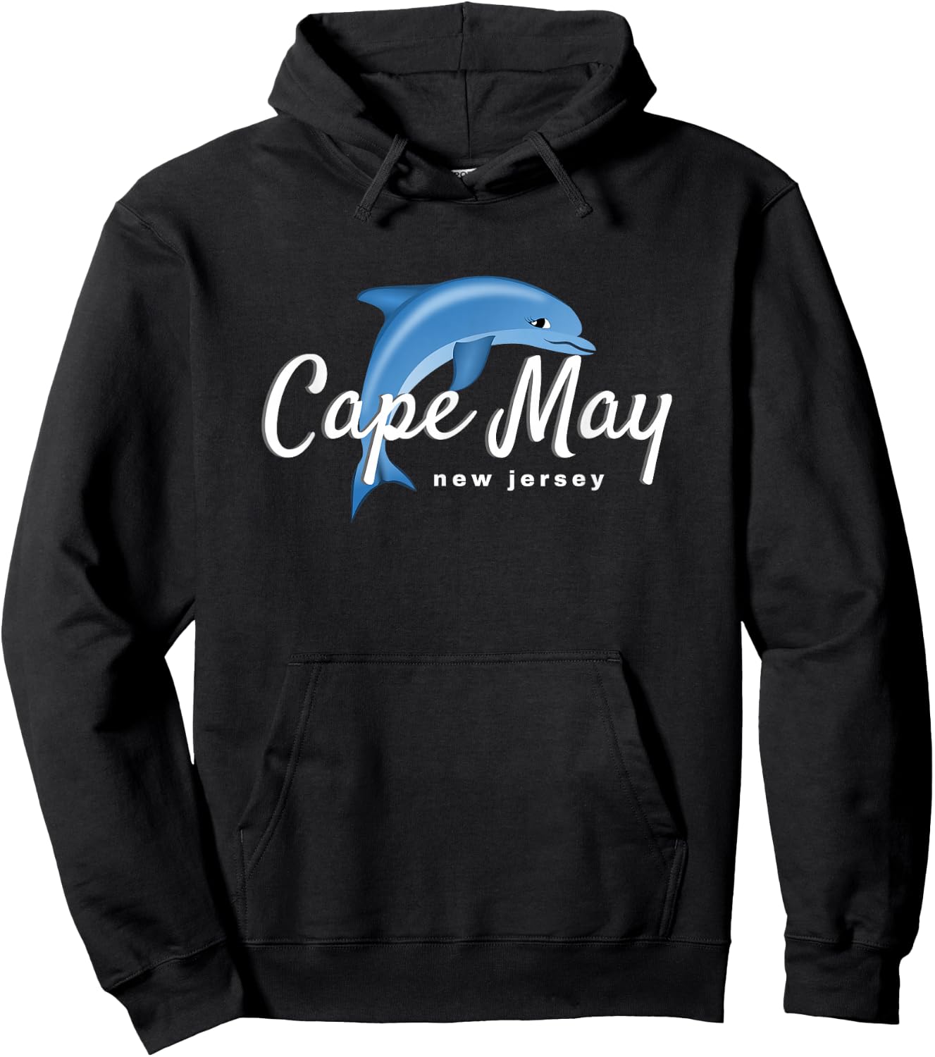 Cape May NJ , Cape May Dolphin Beach Shirt Hoodie - Hoodie | Black